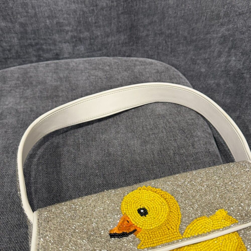 STAUD Tommy Beaded Floral Shoulder Bag Ducks Not in a Row - Picture 10 of 16